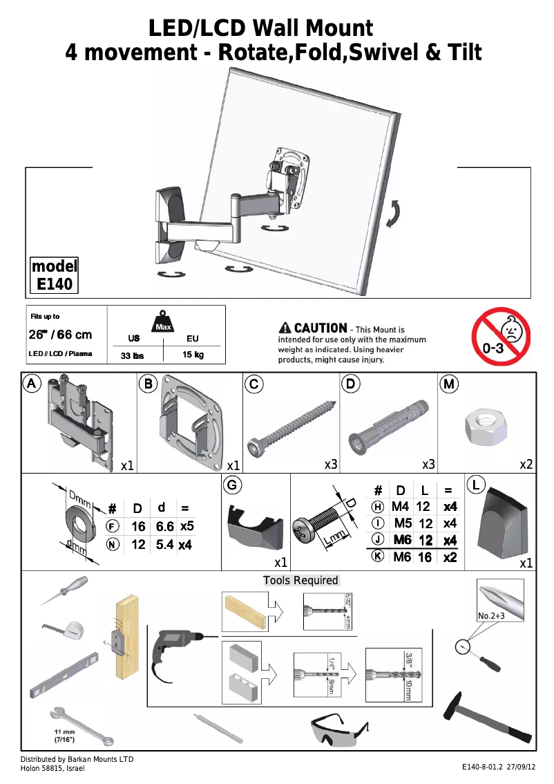 Image de la première page du manuel de l'appareil E140
