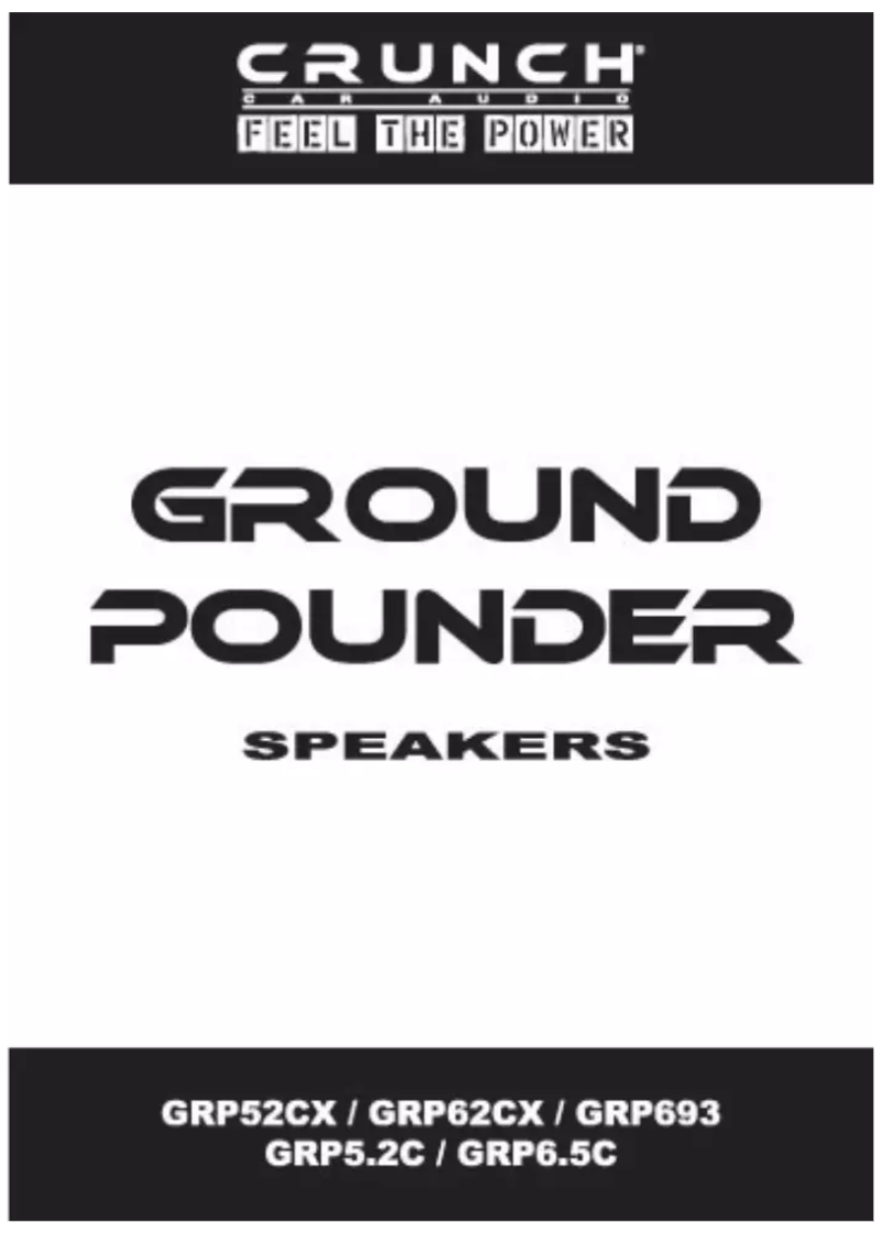 Image de la première page du manuel de l'appareil GRP52CX