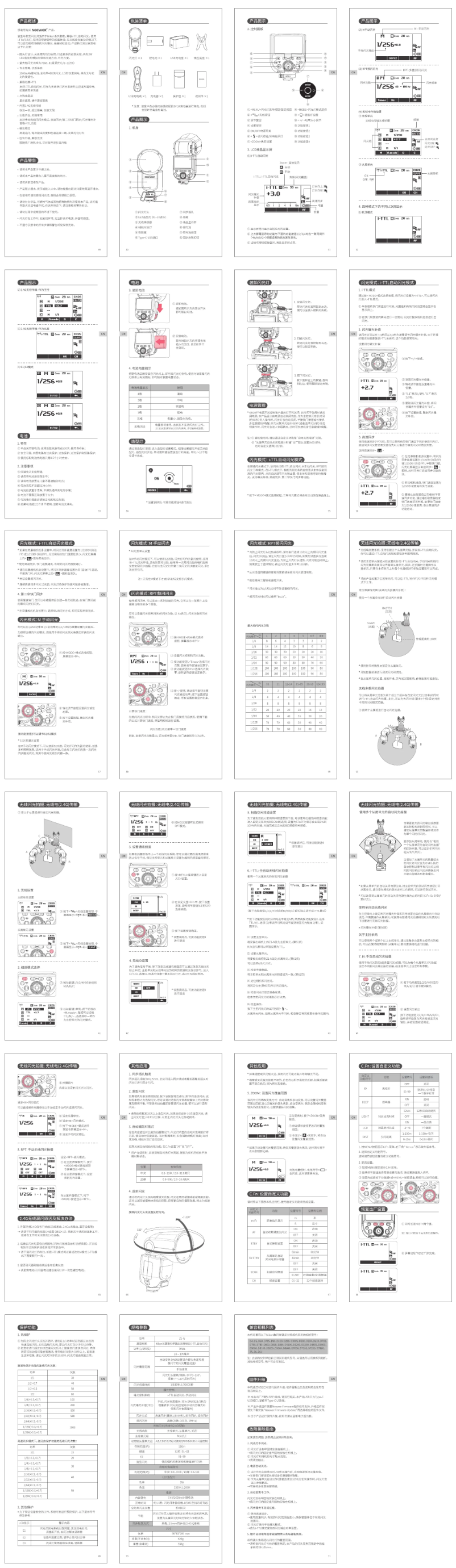 Page 1 de la notice Manuel utilisateur Neewer Z1-N