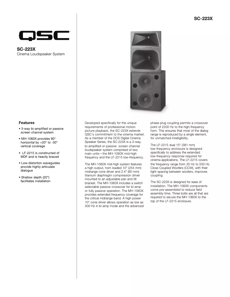Image de la première page du manuel de l'appareil SC-223X