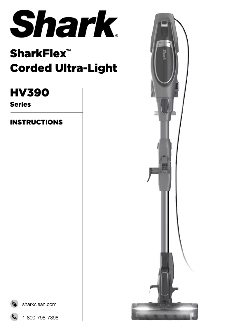 Page 1 de la notice Manuel utilisateur Shark Flex DuoClean HV391