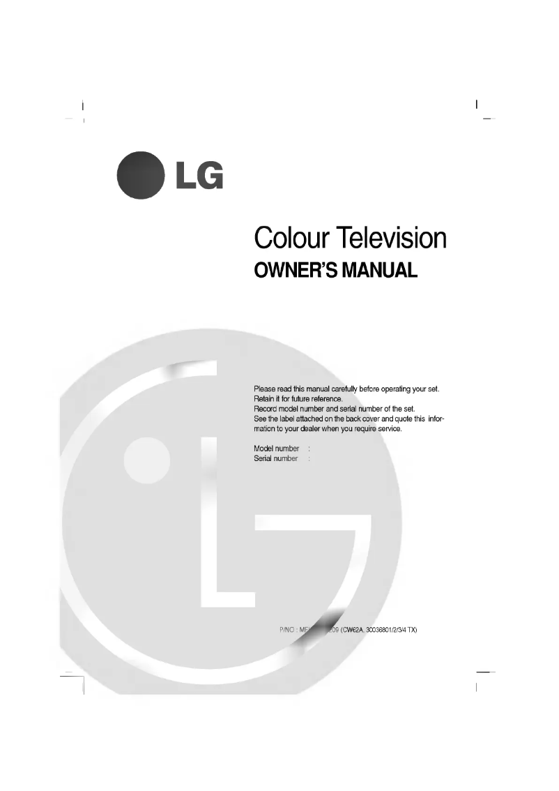 Page 1 de la notice Manuel utilisateur LG 29FE6RL