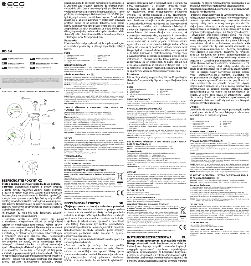 Página 1 del manual Manual de usuario ECG BD 34