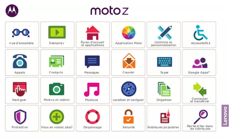 Page n°1 - Manuel utilisateur Motorola Moto Z