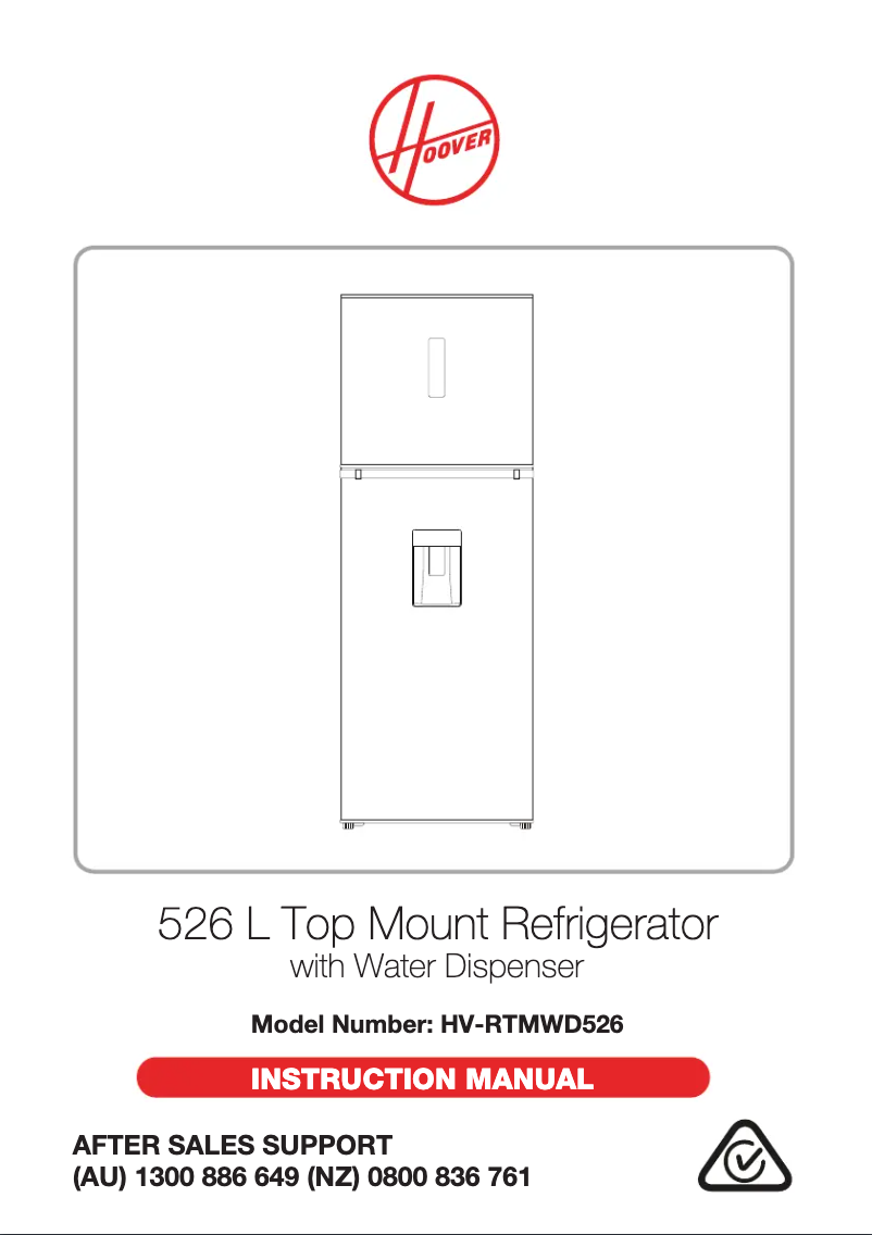 Page n°1 - Manuel utilisateur Hoover HV-RTMWD526