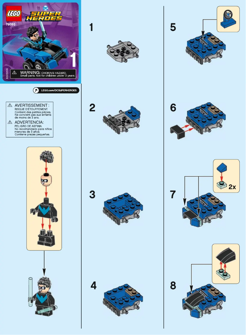 Page 1 de la notice Manuel utilisateur Lego 76093
