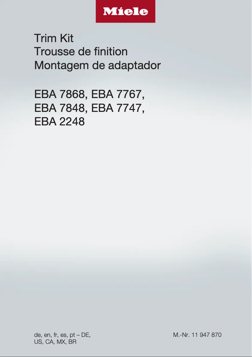 Image de la première page du manuel de l'appareil EBA 7868