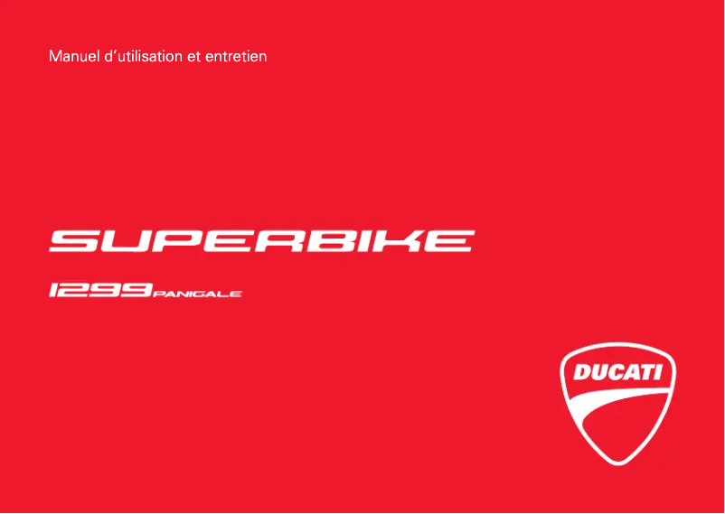 Page 1 de la notice Manuel utilisateur Ducati 1299 Panigale (2017)