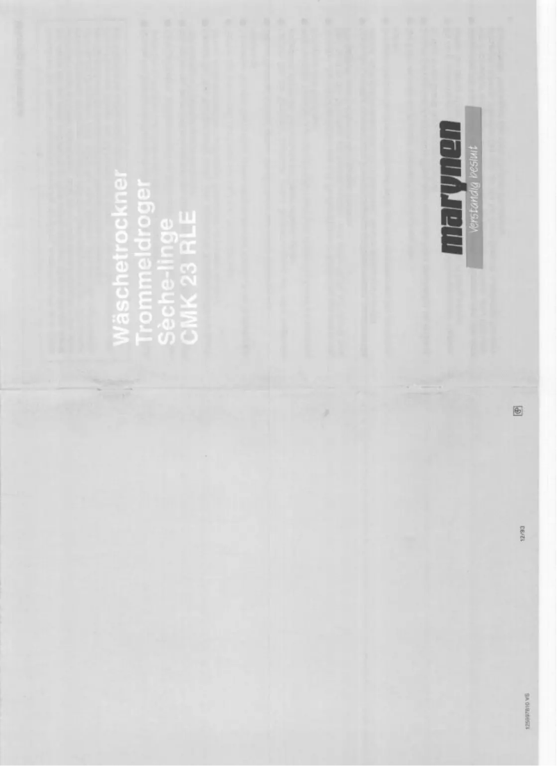 Page n°1 - Manuel utilisateur Marynen CMK 23RLE