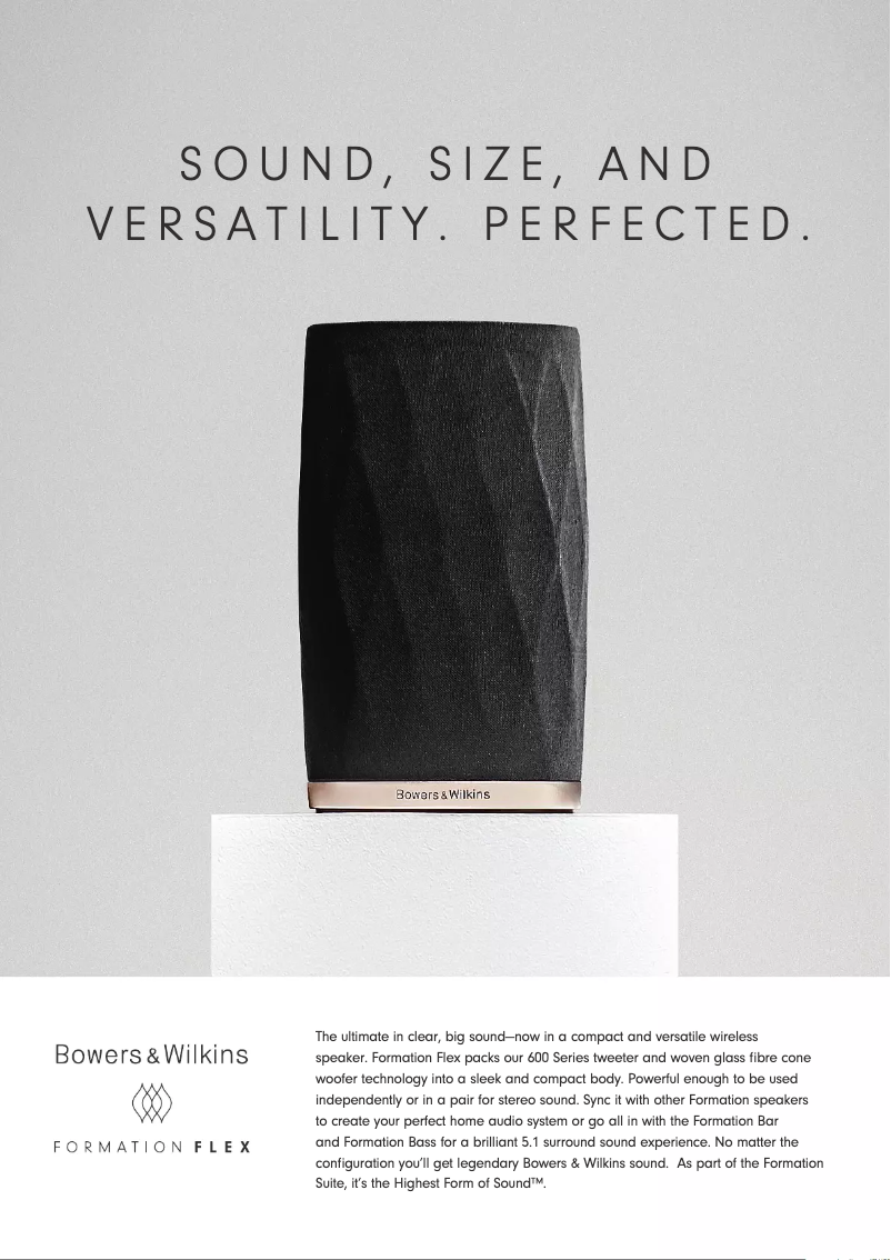 Página 1 del manual Ficha técnica Bowers & Wilkins Formation Flex