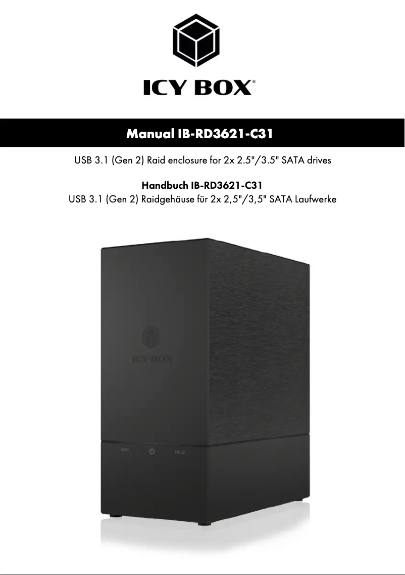 Página 1 del manual Manual de instrucciones Icy Box IB-RD3621-C31