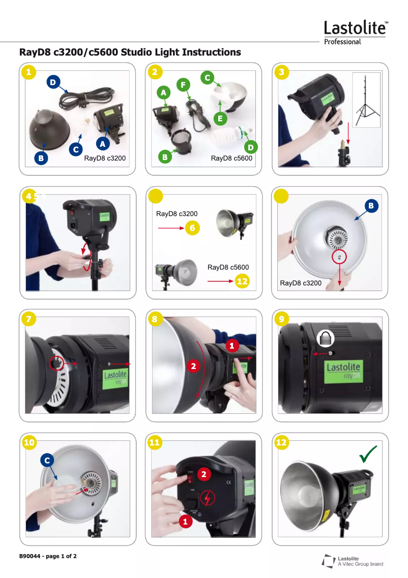 Page n°1 - Manuel utilisateur Manfrotto RayD8 C5000