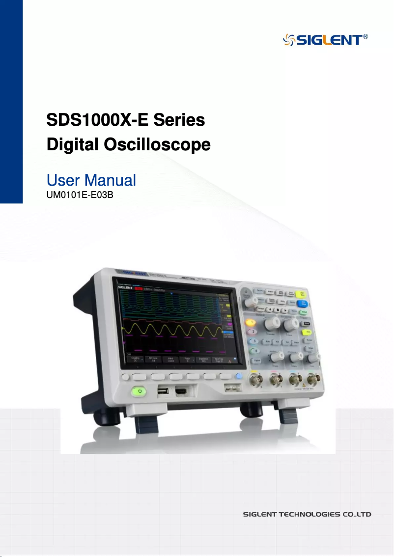 Page 1 de la notice Manuel utilisateur Siglent SDS1204X