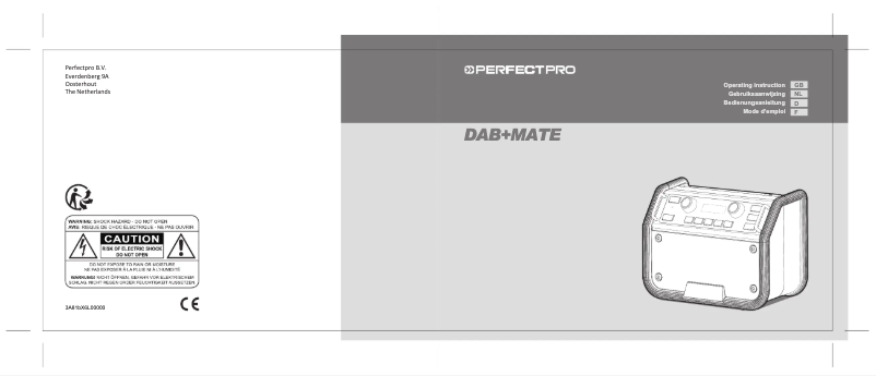 Página 1 del manual Manual de usuario PerfectPro DAB+Mate