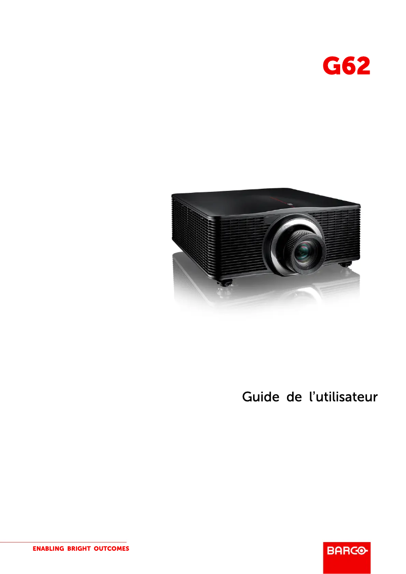 Page n°1 - Manuel utilisateur Barco G62-W9