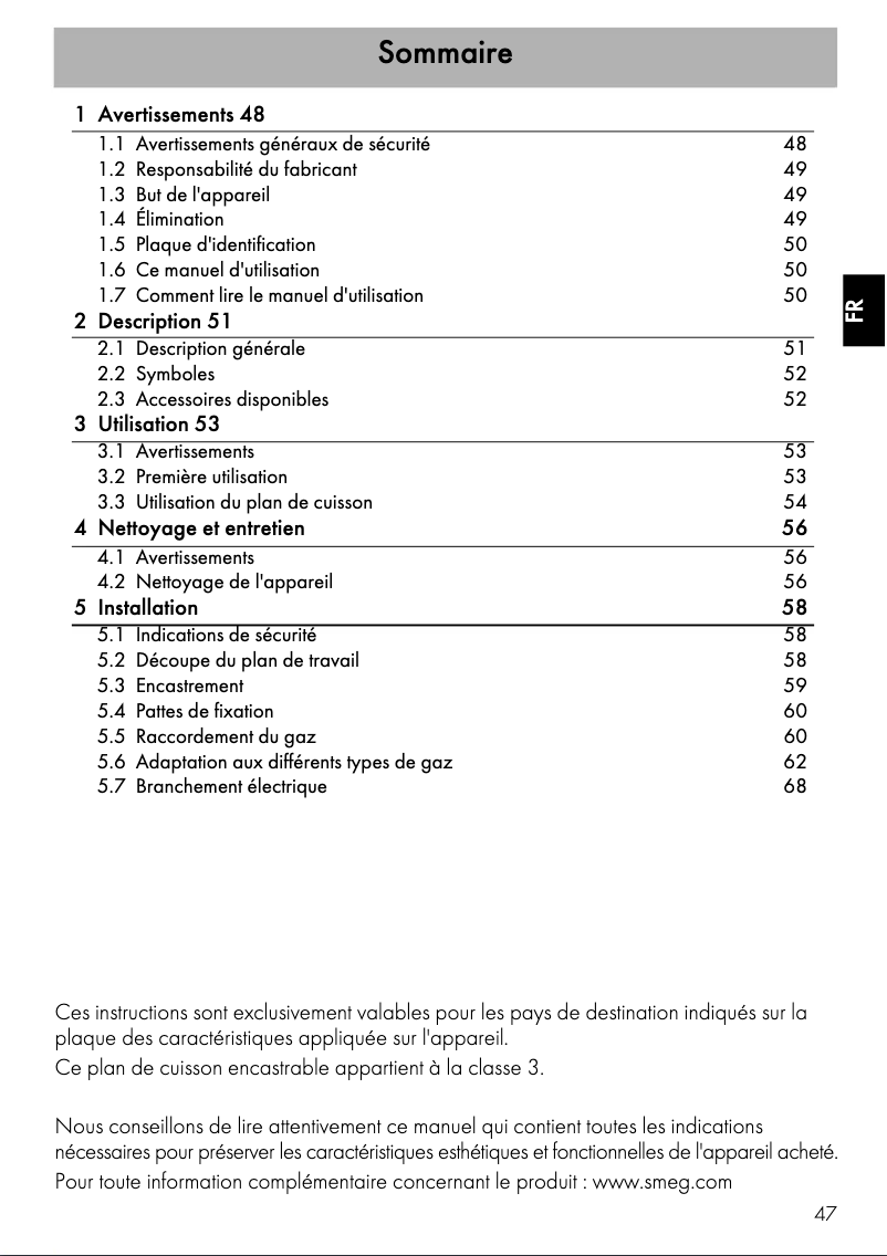 Page n°1 - Manuel utilisateur Smeg PV164B2