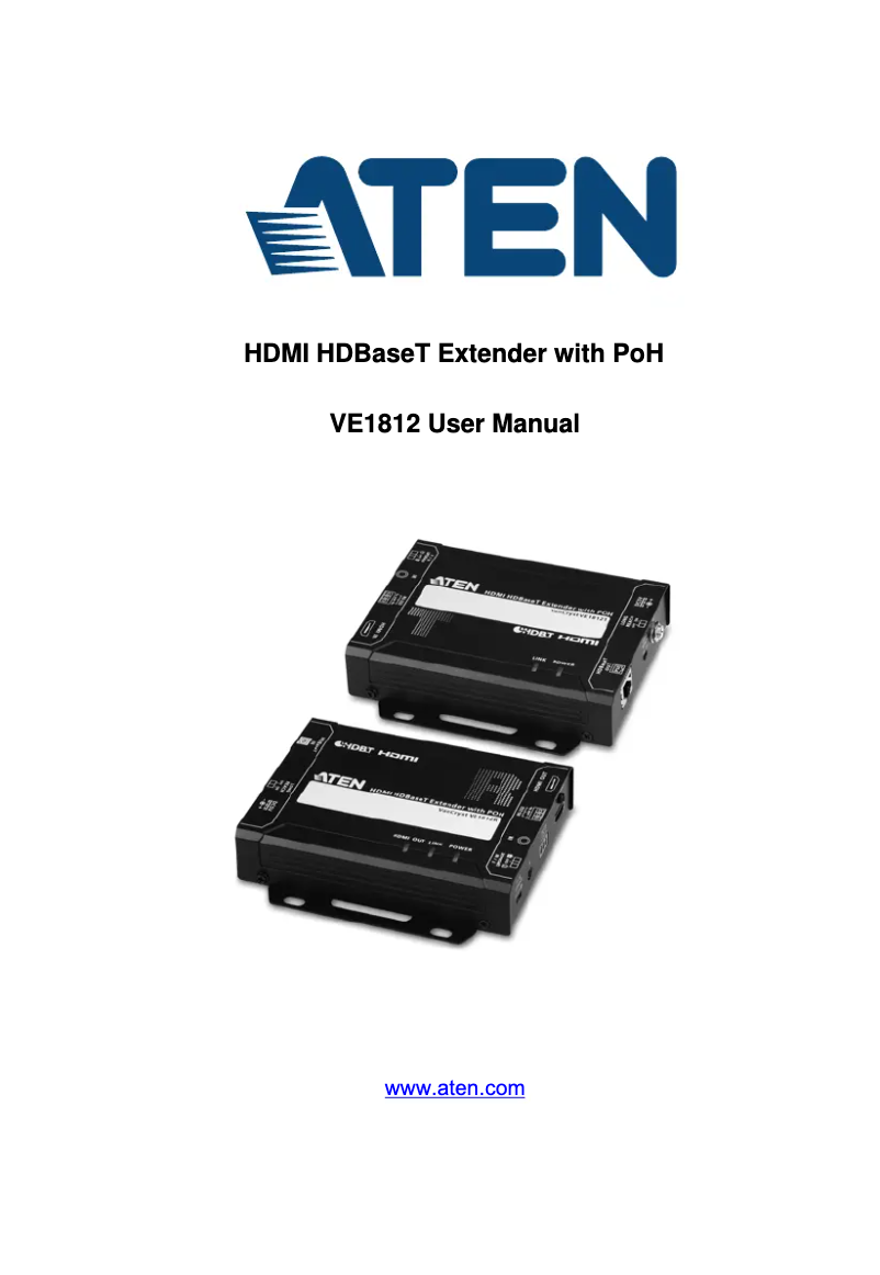 Page n°1 - Manuel utilisateur ATen VE1812