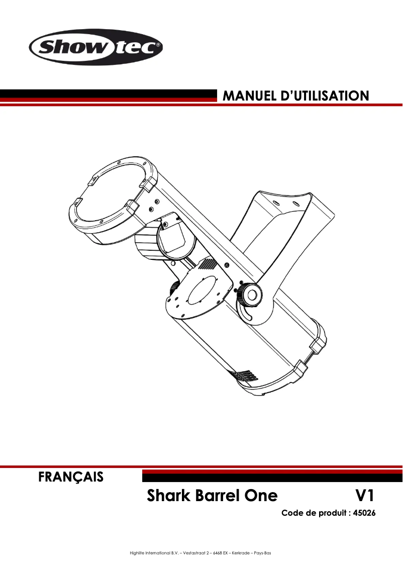 Imagen de la primera página del manual del dispositivo Shark Barrel One