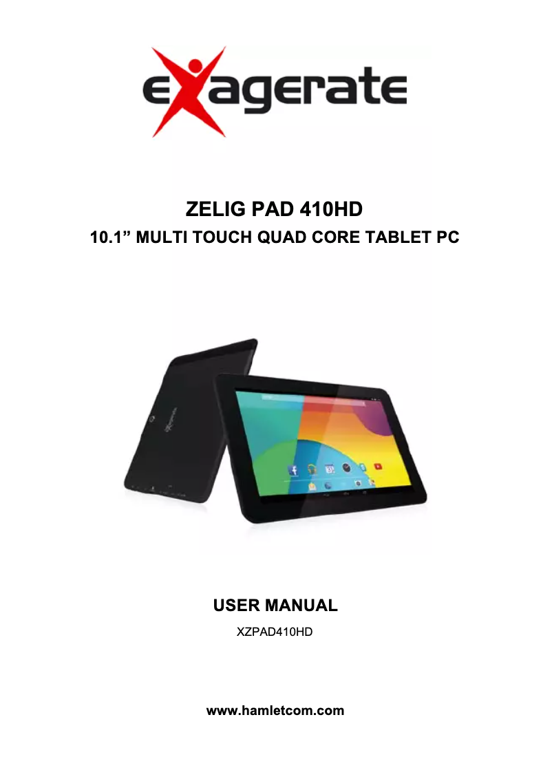 Image de la première page du manuel de l'appareil Zelig Pad 410HD