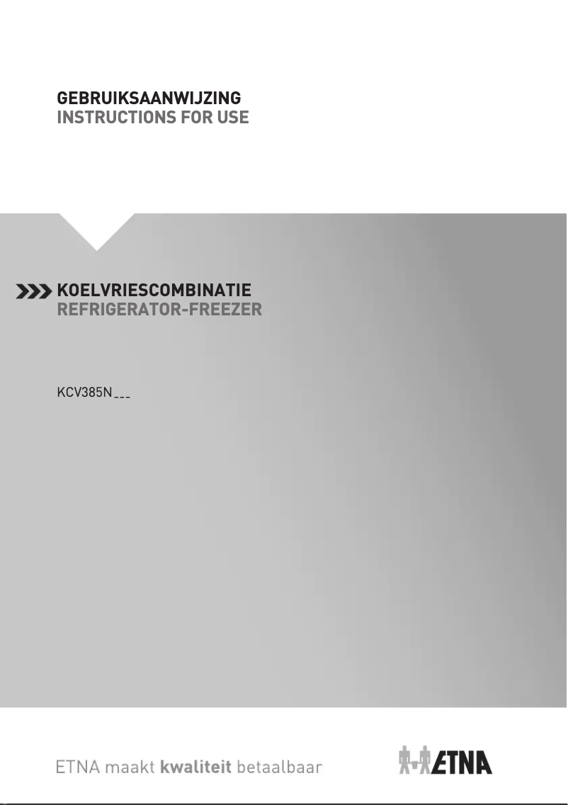 Image de la première page du manuel de l'appareil KCV385NZWA