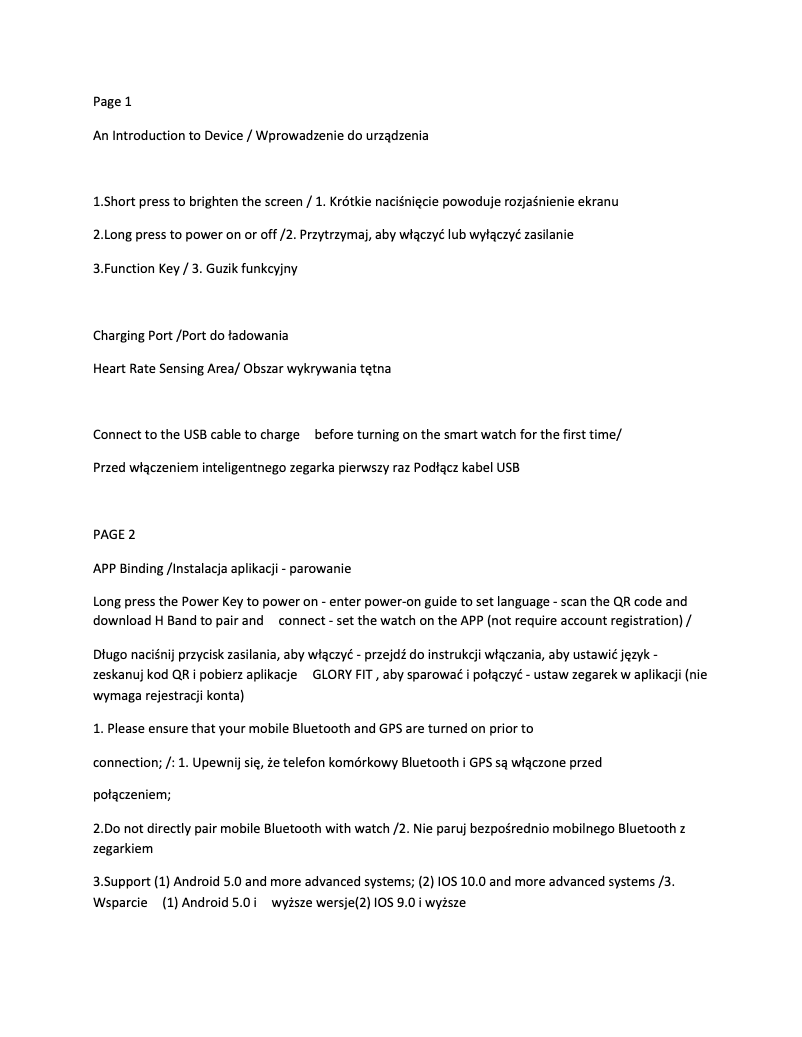 Page 1 de la notice Manuel utilisateur Cubot N1