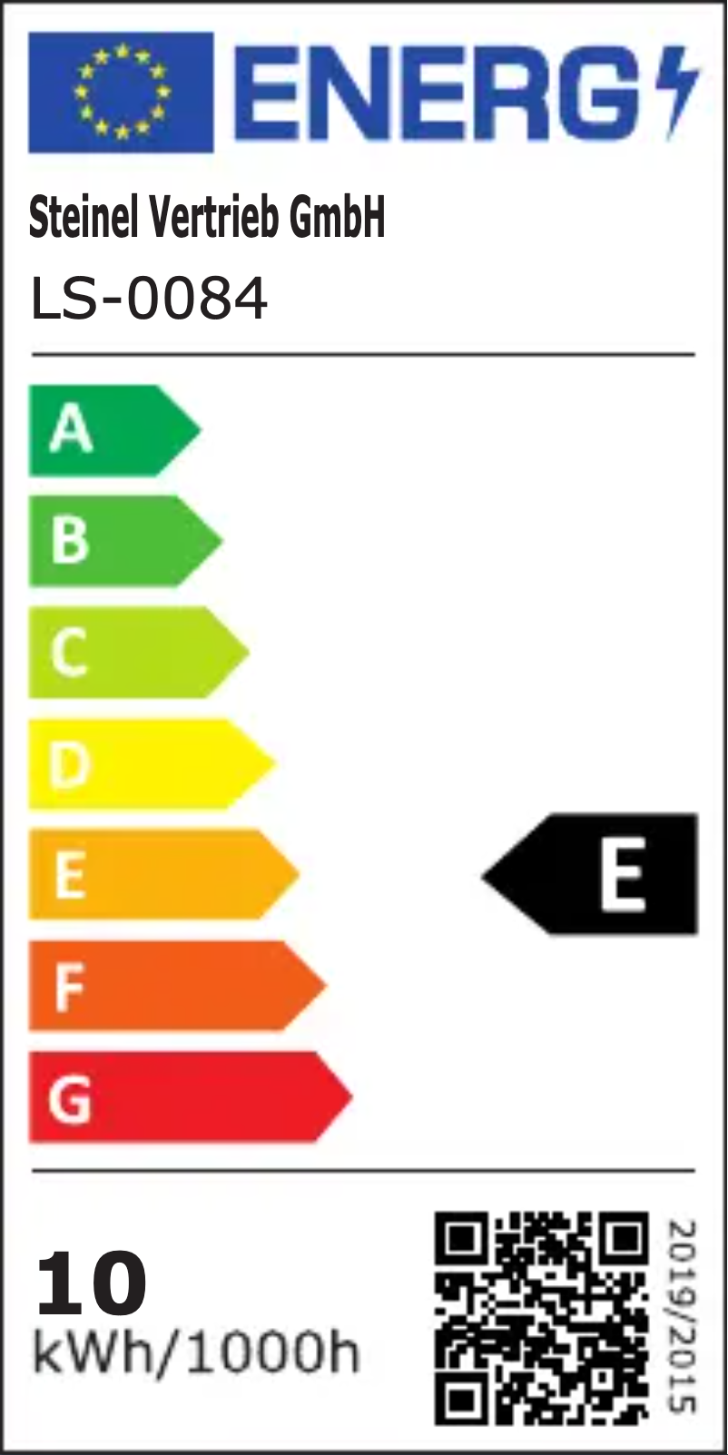 Page 1 de la notice Label énergétique Steinel RS PRO P1 S