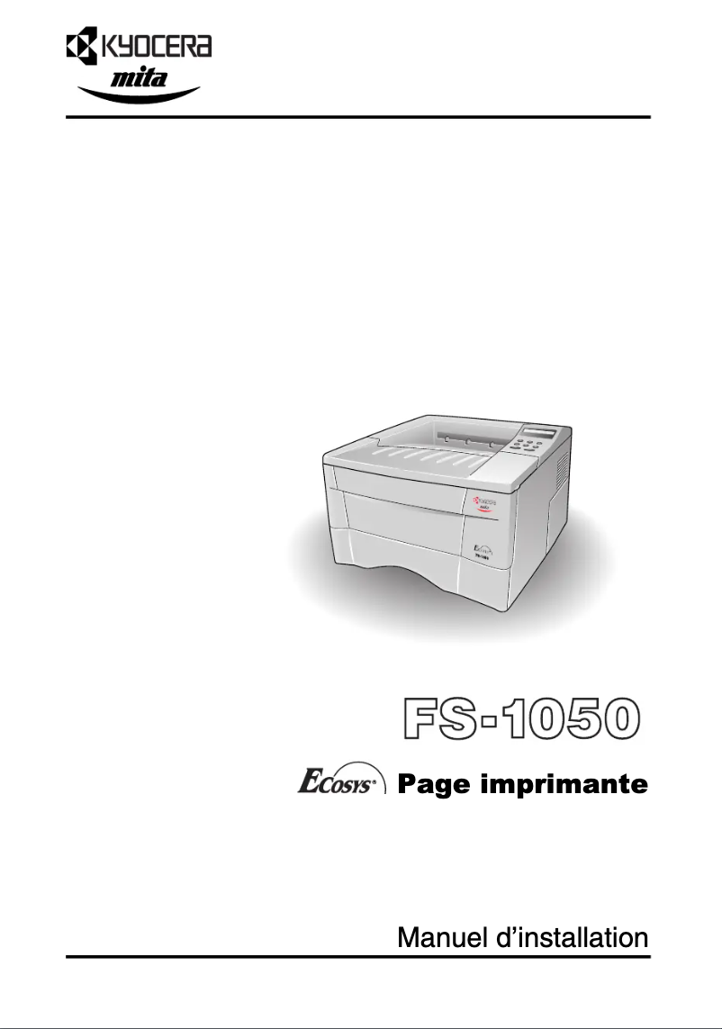 Page 1 de la notice Manuel utilisateur Kyocera FS-1050