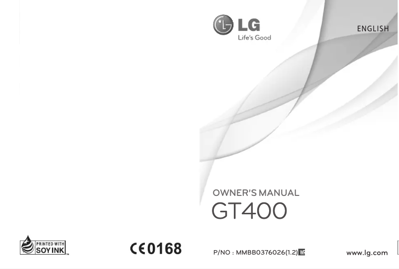 Page 1 de la notice Manuel utilisateur LG Viewty Smile GT400