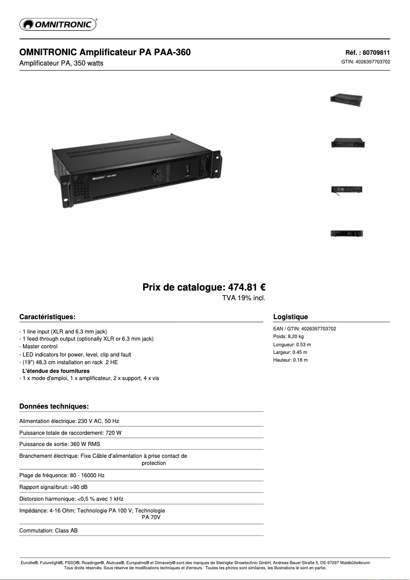 Image de la première page du manuel de l'appareil PAA-360