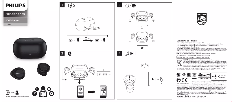 Page 1 of the manual Quick Start Guide Philips TAT1215