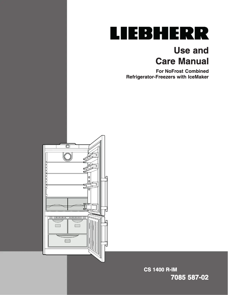 Page n°1 - Manuel d'utilisation et d'entretien Liebherr CS-1401R-IM