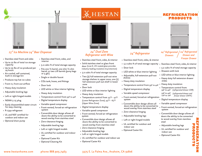 Page n°1 - Fiche technique Hestan GIMR15