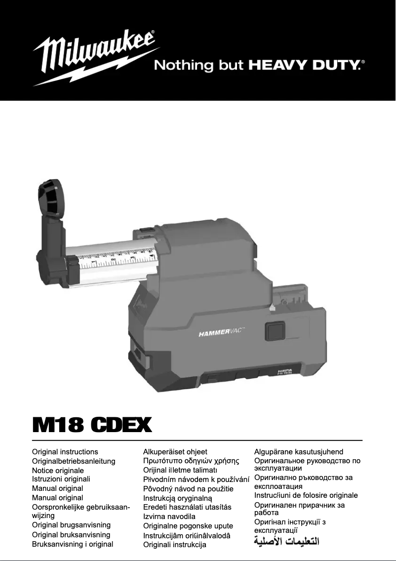 Page n°1 - Manuel utilisateur Milwaukee M18 CDEX