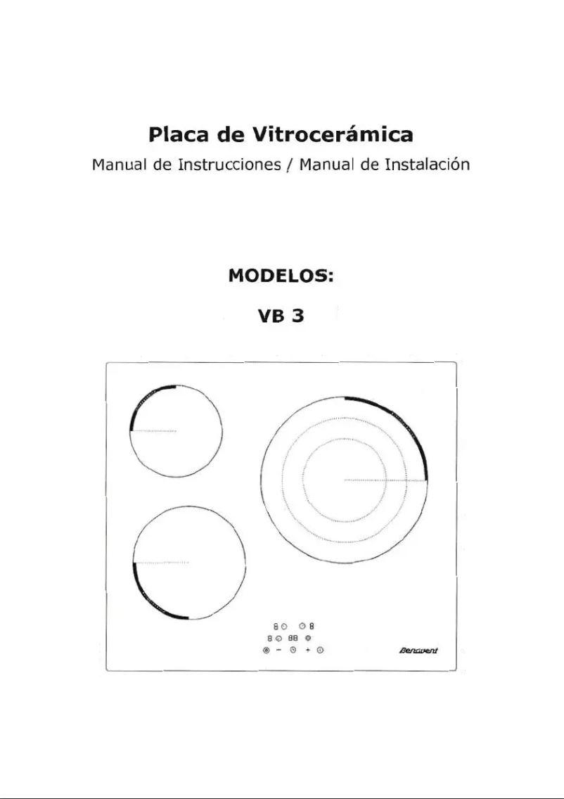 Page 1 de la notice Manuel utilisateur Benavent VB 3