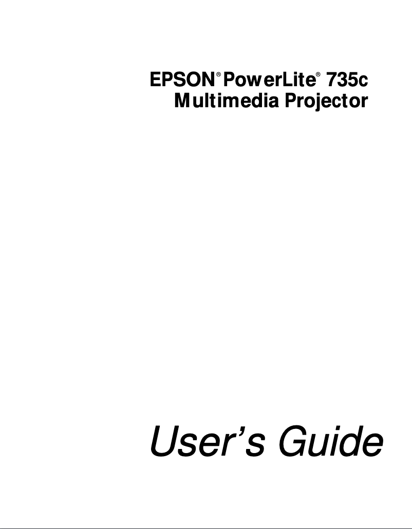 Página 1 del manual Manual de usuario Epson PowerLite 735c