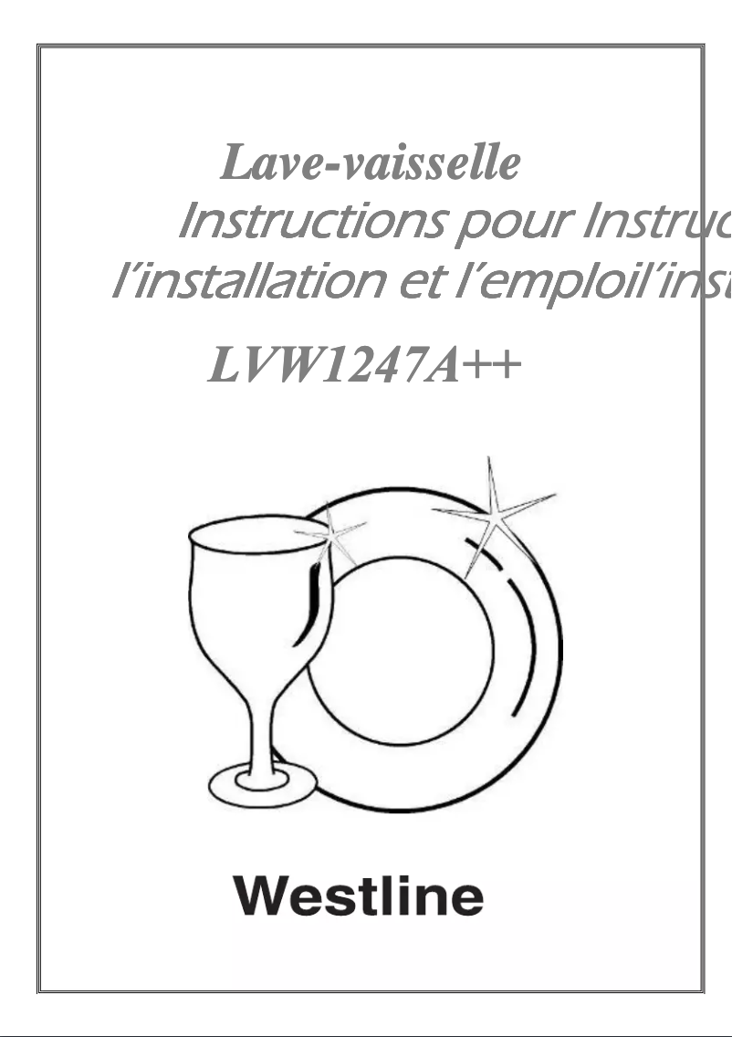 Page 1 de la notice Manuel utilisateur Westline LVW1247A++