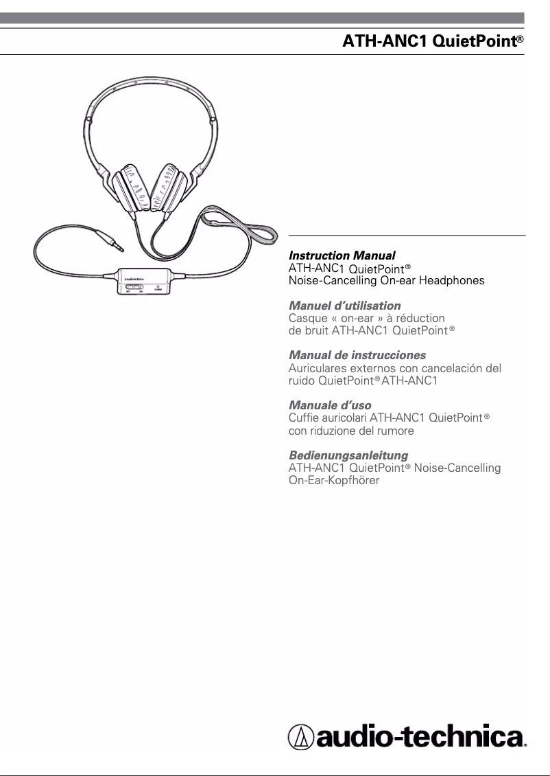 Page n°1 - Manuel utilisateur Audio-Technica ATH-ANC1
