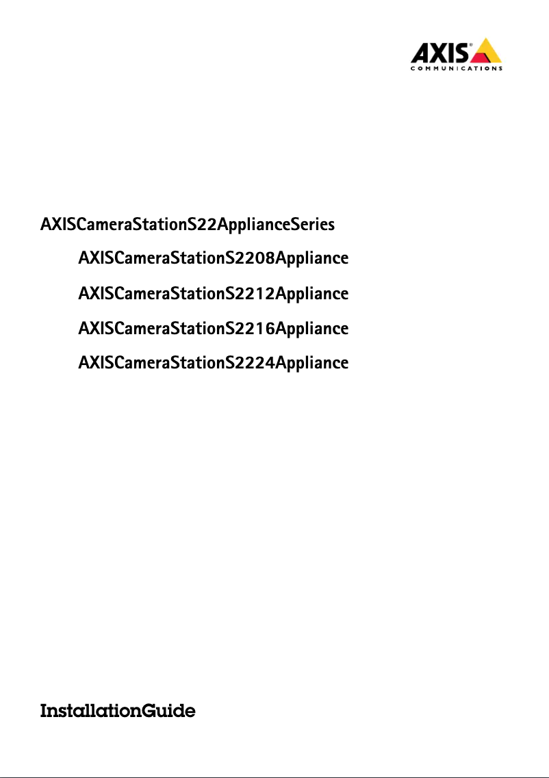 Page 1 de la notice Manuel utilisateur Axis S2208