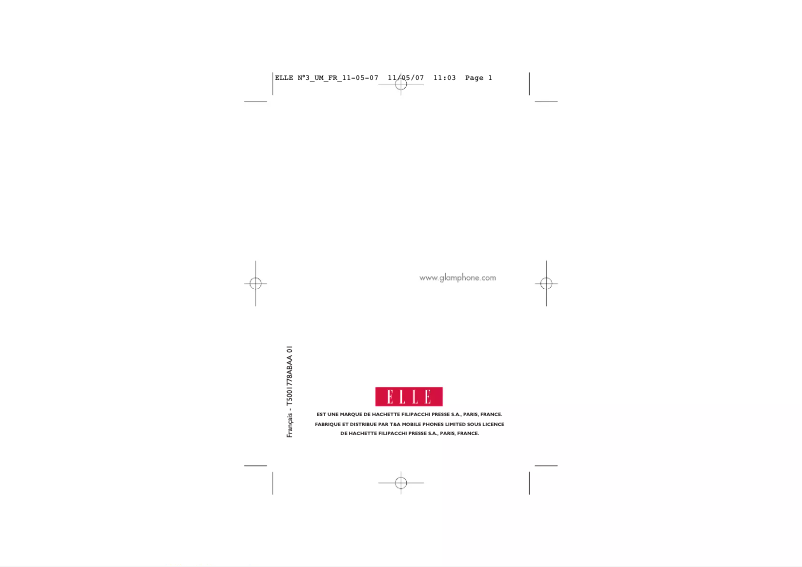 Image de la première page du manuel de l'appareil Elle N°3