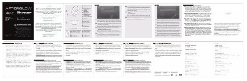 Image de la première page du manuel de l'appareil Afterglow AG 6