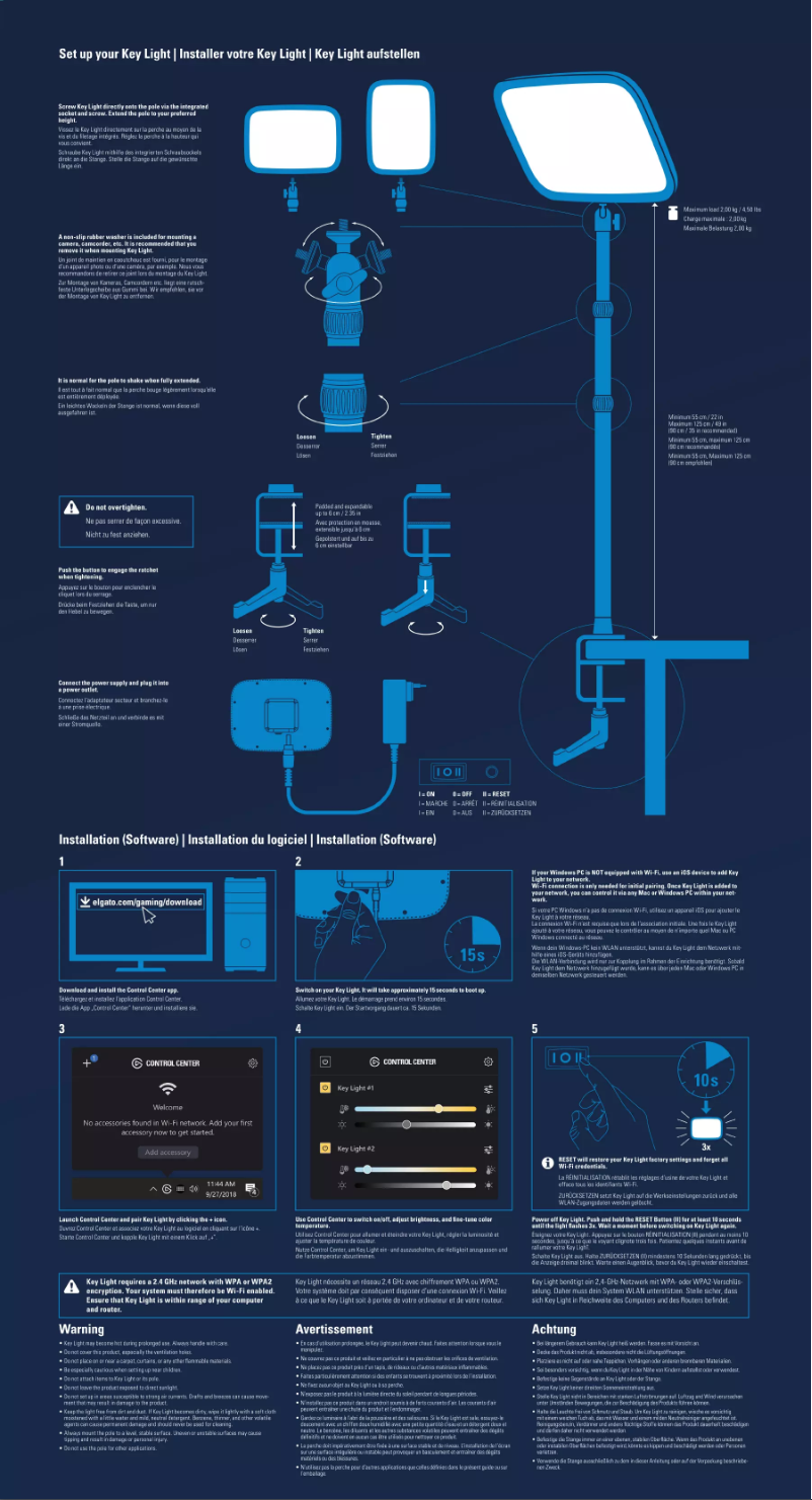 Página 1 del manual Manual de usuario Elgato Key Light