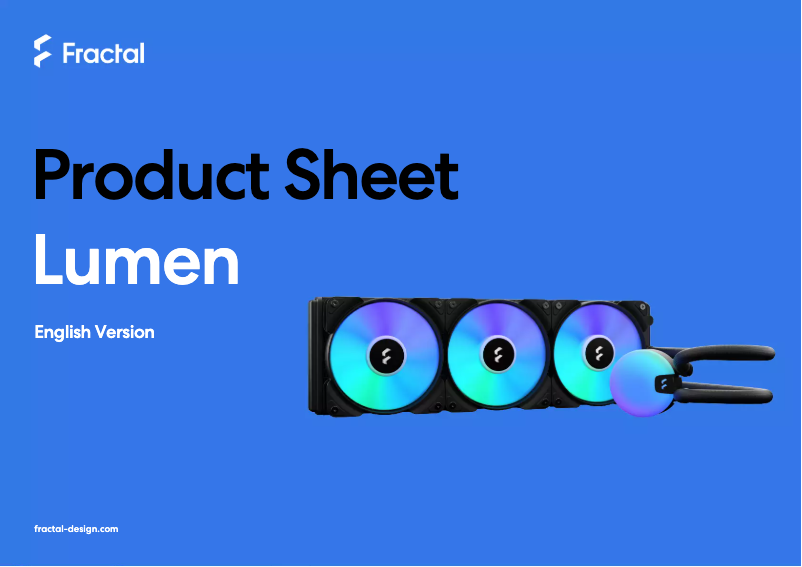 Página 1 del manual Ficha técnica Fractal Design Lumen S28 V2