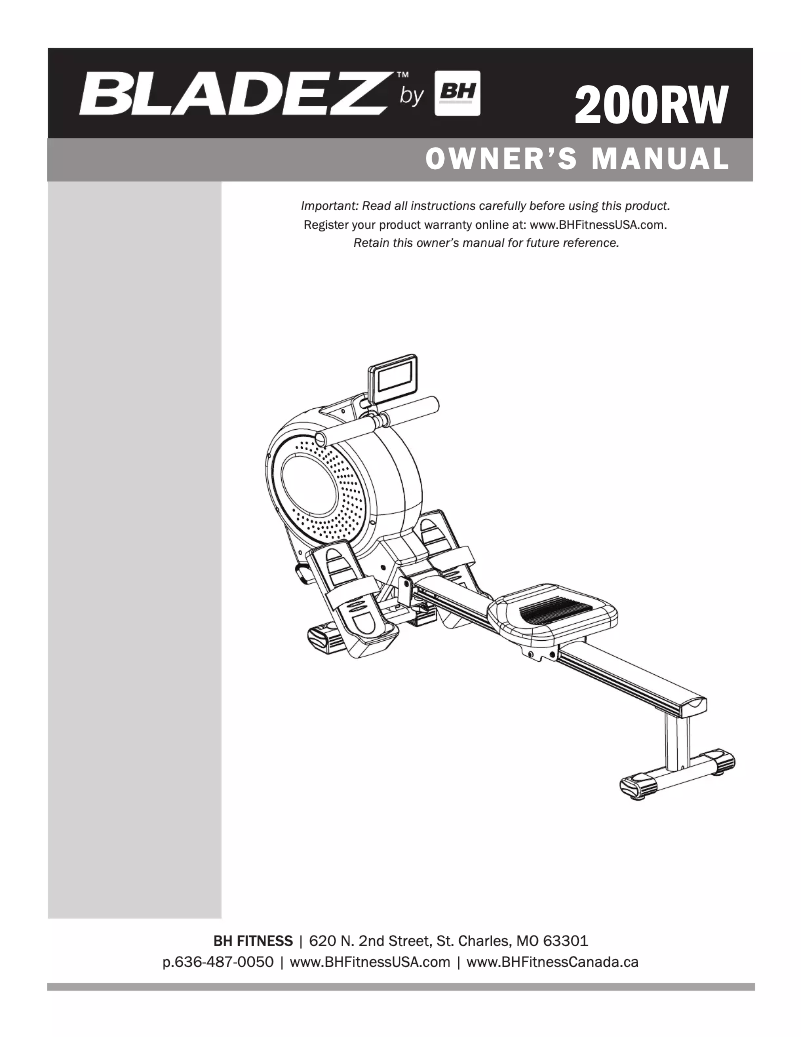 Image de la première page du manuel de l'appareil 200RW