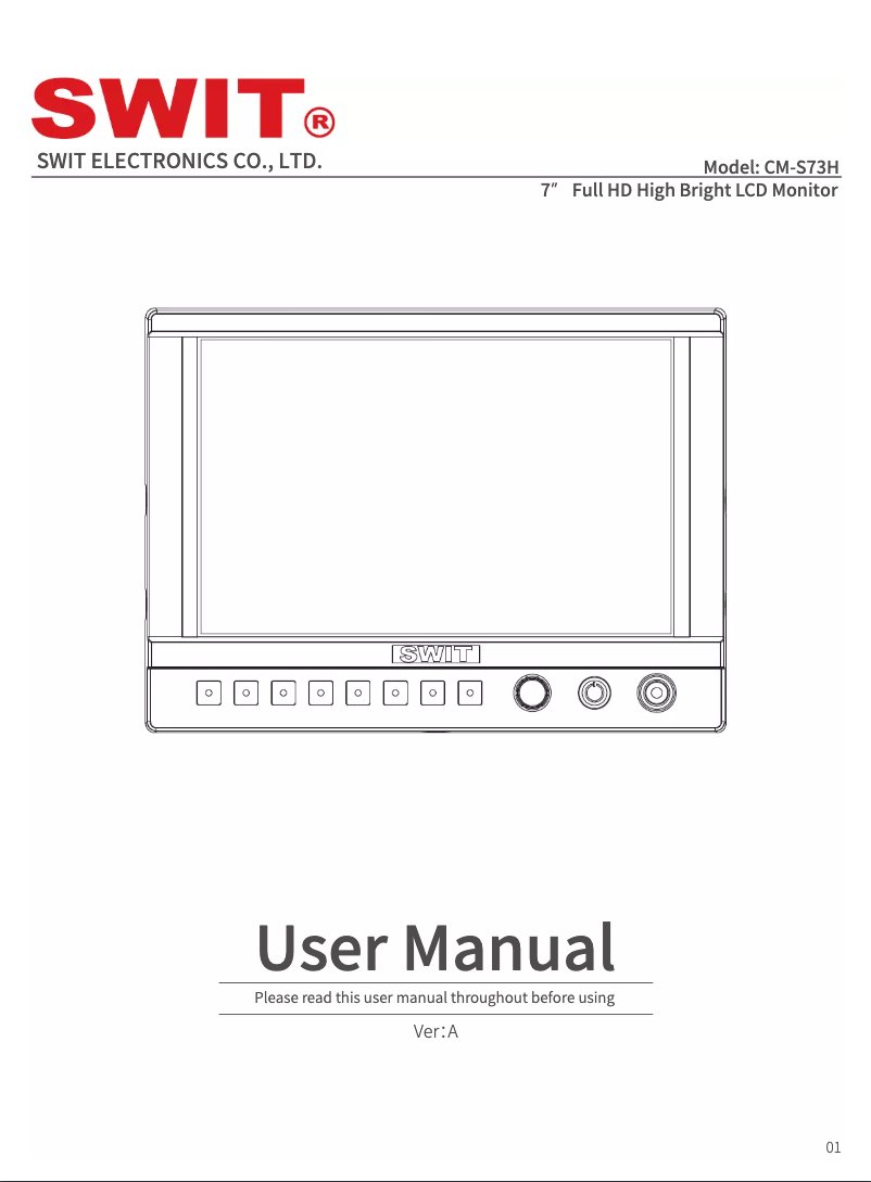 Page 1 de la notice Manuel utilisateur SWIT CM-S73H