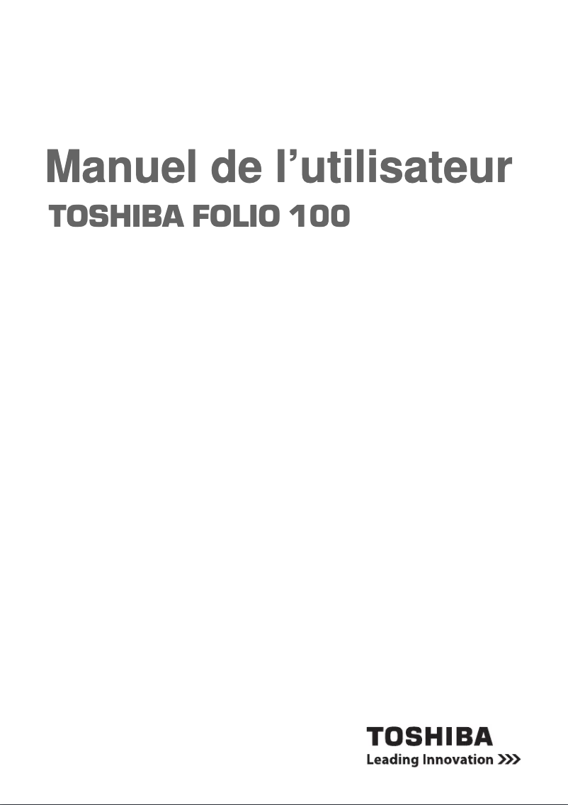 Image de la première page du manuel de l'appareil Folio 100