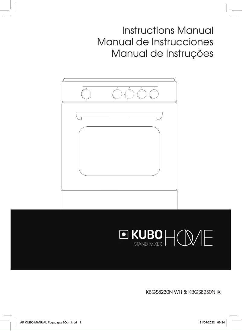 Page 1 de la notice Manuel utilisateur Kubo KBGS8230