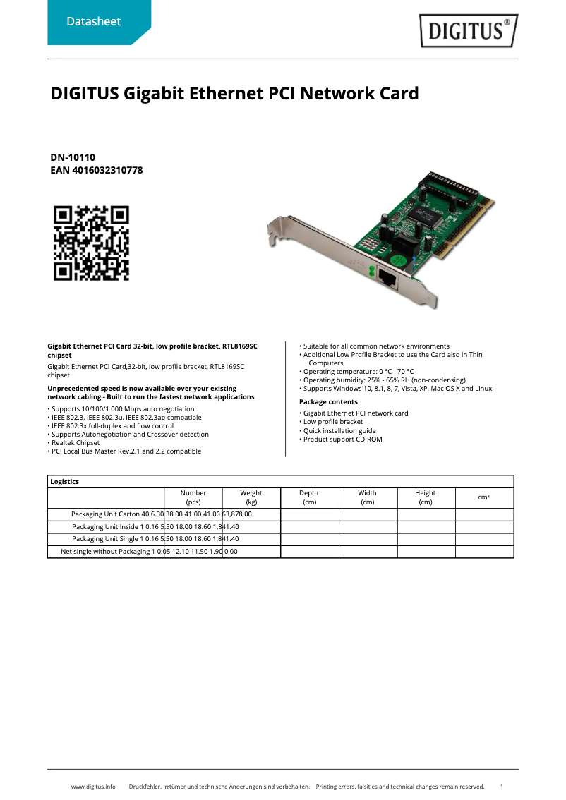 Image de la première page du manuel de l'appareil DN-10110