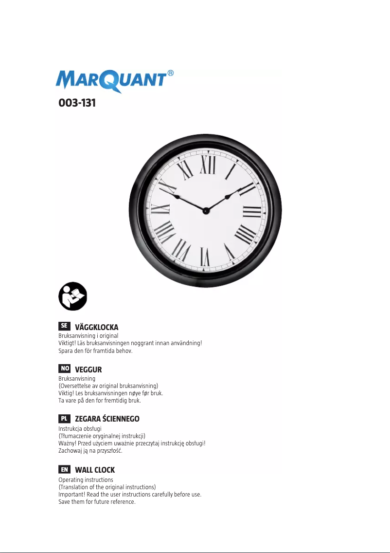 Página 1 del manual Manual de usuario Marquant 003-131