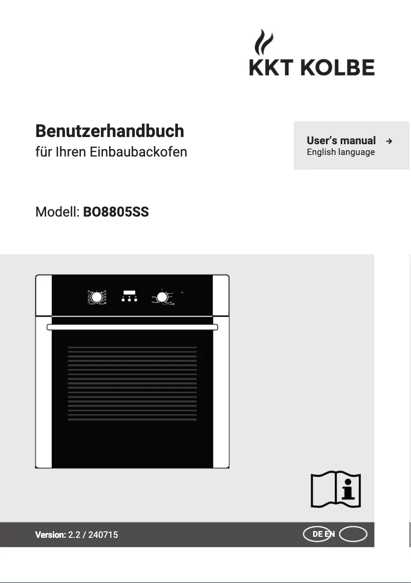 Page 1 de la notice Manuel utilisateur KKT Kolbe BO8805SS