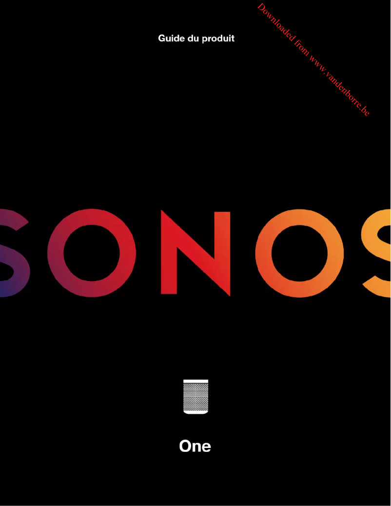 Page n°1 - Manuel utilisateur Sonos One 2nd Gen